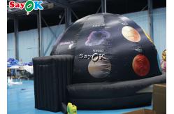 China 5m Diameter Inflatable Planetarium Black Projection Dome Tent For Science Dispaly supplier
