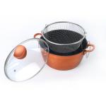 Aluminium Alloy 3003 Glass Cover 30cm Soup Steamer Pot for sale