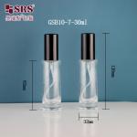 Square Elegant Dispenser Fine Mist Luxury Hand Sanitizer Container 15ml 30 ml Glass Spray Bottle for sale