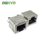 DGKYD52T1188GWA1DY1008 RJ45 Interface 52T 180 Degree In Line Network Port Socket 8P8C No Light Shielding Connector for sale