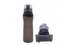 China LFGB Certification Collapsible Silicone Water Bottle , 4 Cap Styles supplier