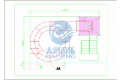 China Yellow Open Spiral Swimming Pool Slide 2.2m High Fiberglass Customized supplier