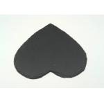 Natural Stone Placemats , Black Slate Plates Heart Shape With Pads