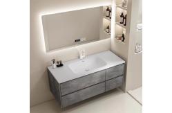 China Modern Bathroom Vanity Cabinet Set Stone Slate Basin Customized Size supplier
