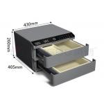 Safety Leather-Covered Jewelry Safe Box Auto Open Double Layers