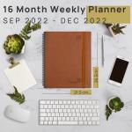 Brown Spiral Softcover Custom Academic Planner 2023 For Student