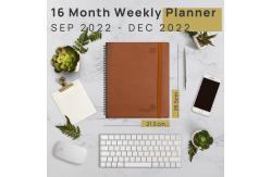 China Brown Spiral Softcover Custom Academic Planner 2023 For Student supplier