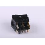 6 Pins Black SPDT Illuminated Small Rocker Switch For Communication Equipment