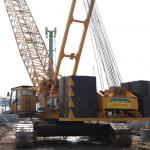 220T Crawler Crane Used In Bridge Construction Plays An Important Role In The Construction Process for sale