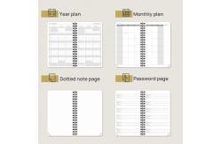 China Night Blue 2023 Weekly Planner , Spiral Daily Weekly Planner FSC Paper Monochrome Pages supplier
