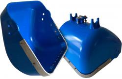 China Blue Farms And Poultry Plastic Feed Troughs Large Plastic Feeding Trough supplier