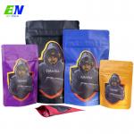 Full Color Printing Cannabis Pouches High Barrier Foiled With Child Resistant Zipper for sale