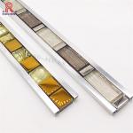 Metallic Porcelain Listello Tile , Edges Protection Mosaic Backsplash Trim for sale