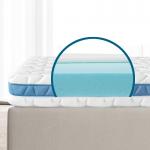 Comfortable Gel Memory Foam Bed Mattress Topper Pressure Relief