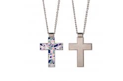 China Jewelry Necklace Pendant Custom Sublimation Metal Cross Necklace supplier