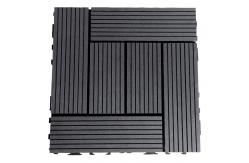 China Embossed Wooden WPC Tile Flooring For Balcony Terrace Garden Swimming Pool supplier