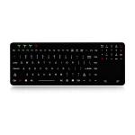 110 Keys IP65 Dynamic Waterproof Sealed Silicone Industrial Keyboard With Touchpad And FN Keys for sale