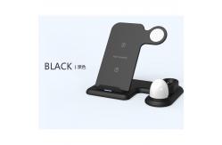 China 3 In 1 15W Qi Fast Wireless Charger With LED Small Night Light supplier