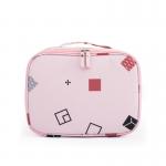 China Printed Pattern Oxford Fabric Double Zipper Makeup Storage Bag manufacturer
