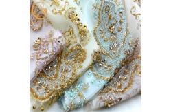 China Special Wedding Lace Fabrics Material Water Soluble Handwork 135cm Width supplier