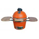 Small SES Orange Charcoal BBQ Ceramic Kamado Grill for sale