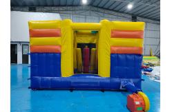 China PVC 4x4x3m Inflatable Combos Little Bounce House Kids Bouncy Castle With Slide supplier