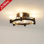 1stshine Ceiling Fan Light CE Elegant Black Flush Mounted Lighting Solutions Service