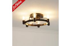 China 1stshine Ceiling Fan Light CE Elegant Black Flush Mounted Lighting Solutions Service supplier