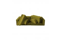 China 14 Pieces Modular Foam Flip Play Couch Set With Removable Suede Cover supplier