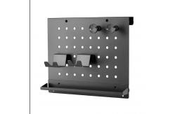 China Perfect Standing Desk Cable Management Rack with Functional Metal Pegboard and Storage supplier