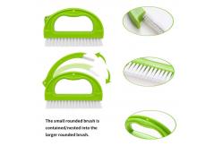 China 14cm Ergonomic Tile Scrubber Brush Set 6pcs With Nylon Bristle supplier