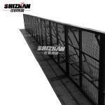 Black Folding Q235 Steel Crowd Control Barrier Event Protective 30kg for sale