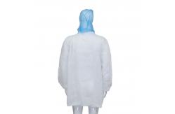 China Non Woven Fabric/SMS/Tyvek Velcro Lab Coat Medical Disposable Work Clothes supplier
