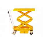 Industrial Mobile Scissor Lift Cart Double Scissor 12V DC for sale