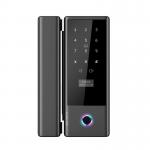 Qleung Glass G10s Tuya Wifi TTlock App Cerradura Intelligent Fingerprint Code Key Card Smart Home Door Lock for sale