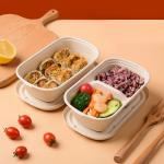 Eco Friendly Compostable Sugarcane Container 1000ml 2 Compartment Takeaway Containers