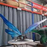 Simulation Animated Butterfly Animatronic Insect Red Color