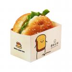 Customized hamburger box disposable food grade takeaway kraft paper corrugated cardboard box for sale