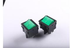China Electronics Green ON OFF Rocker Switch 4 Pins With Indicator Light supplier