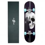 Adults Pro Skateboard Decks Human Skeleton Graphics Design Blue Pu Wheel for sale