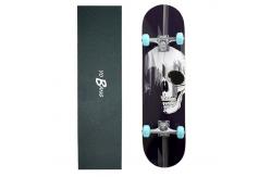 China Adults Pro Skateboard Decks Human Skeleton Graphics Design Blue Pu Wheel supplier