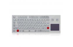 China 81 Keys Ruggedized Touchpad Membrane Keyboard With Gold On Gold Switch supplier