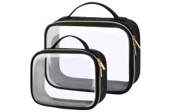 China Toiletry Bag with Handle Large Opening Clear Toiletry Bags Fit Carry-on supplier