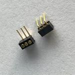 1.27mm 3pin Right Angle Dip Type Brass Spring Loaded Magnetic Pogo Pin Connector for sale