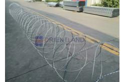 China Durable Concertina Razor Wire Coil , Obstacle BTO Security Barbed Wire Fencing supplier