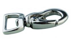 China Zinc Diecast Square Eye Swivel Spring Snap Hook 4mm Opening Size supplier
