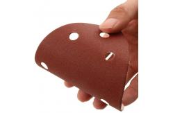 China 140x90mm Cleaning Scouring Pads 6 Holes Hook And Loop Triangle Sandpaper supplier