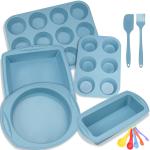 LFGB Silicone Baking Tools Blue Baby Cartoon Non Toxic Cake Mold Suit for sale