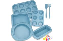 China LFGB Silicone Baking Tools Blue Baby Cartoon Non Toxic Cake Mold Suit supplier