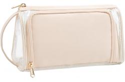 China Transparent Cosmetic Case Travel Makeup Zipper Pouch Toiletry Bag with Handle supplier